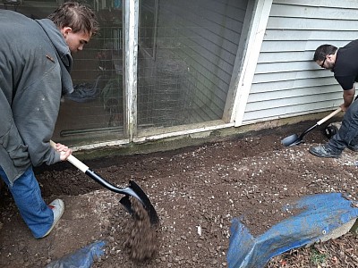 Digging to footer